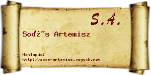 Soós Artemisz névjegykártya